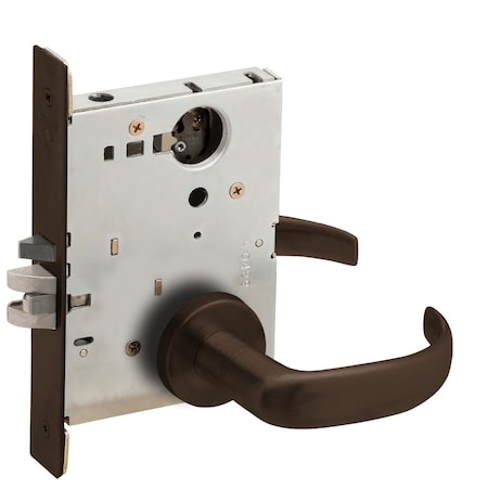 Grade 1 Entrance Office Mortise Lock, Less Cylinder, 17 Lever, A Rose, Dark Oxidized Satin Bronze Oi